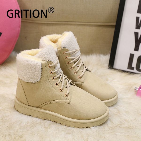 grition winter women boots 2019 new casual flat keep warm fur snow boots non-slip round toe moisture flock ankle big size, Black
grition winter women boots 2019 new casual flat keep warm fur snow boots non-slip round toe moisture flock ankle big size, Black