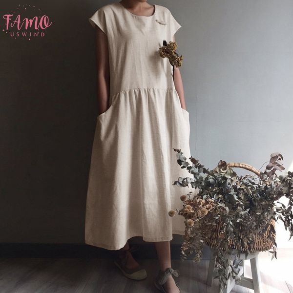 2019 summer vinatge women pleated linen long shirt dress casual short sleeve loose maxi vestidos robe plus size sundress, Black;gray
2019 summer vinatge women pleated linen long shirt dress casual short sleeve loose maxi vestidos robe plus size sundress, Black;gray