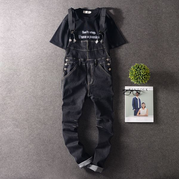 new 2017 men's clothing siamese pants slim skinny pants color all-match strap costumes, Black
new 2017 men's clothing siamese pants slim skinny pants color all-match strap costumes, Black
