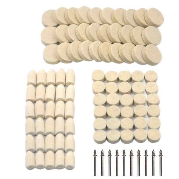 100pcs wool felt polishing pad polishing wheel point mandrel kit for rotary accessories tools
100pcs wool felt polishing pad polishing wheel point mandrel kit for rotary accessories tools