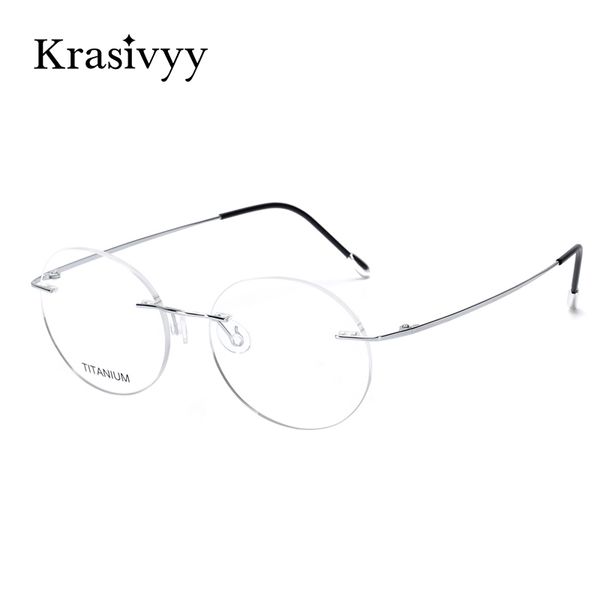 krasivyy pure titanium rimless optical glasses frame men new vintage round prescription eyeglasses women myopia korean eyewear, Black
krasivyy pure titanium rimless optical glasses frame men new vintage round prescription eyeglasses women myopia korean eyewear, Black