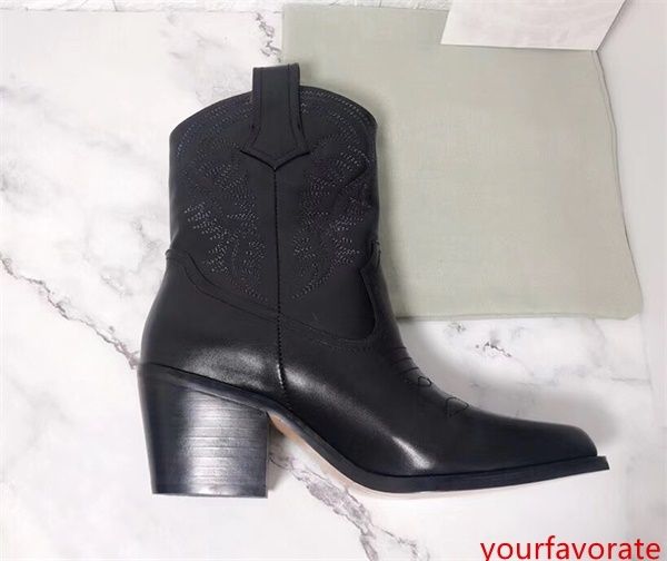 designer shoes women fashion boots calfskin embroidered ankle boot real leather western cowboy ankle boots ladies winter boots with box
designer shoes women fashion boots calfskin embroidered ankle boot real leather western cowboy ankle boots ladies winter boots with box