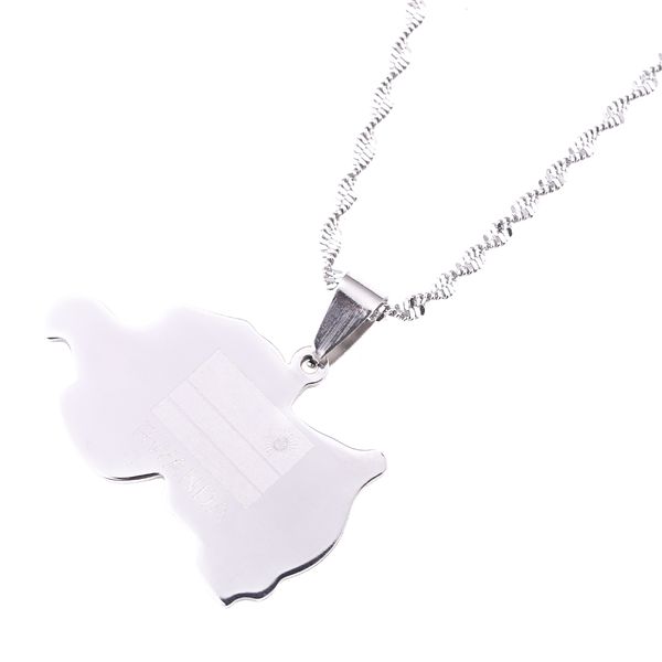 stainless steel rwanda country map flag pendant necklace rwandans jewelry african, Silver
stainless steel rwanda country map flag pendant necklace rwandans jewelry african, Silver