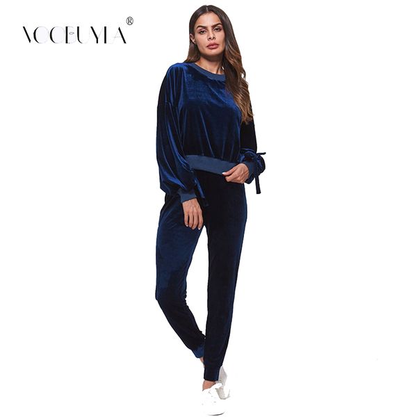 voobuyla velvet sports set women tracksuits velour sweatshirt + pants 2 pcs female fitness running set outdoor yoga sportswear, Black;blue
voobuyla velvet sports set women tracksuits velour sweatshirt + pants 2 pcs female fitness running set outdoor yoga sportswear, Black;blue