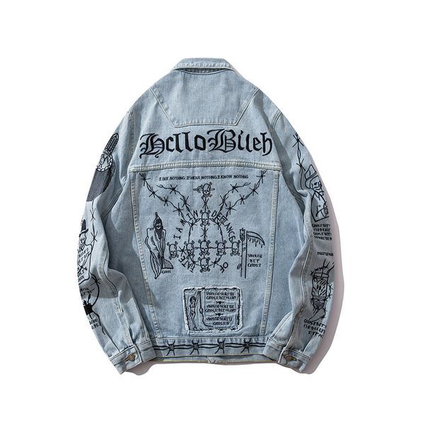 embroidery print harajuku original mens jeans jacket windbreaker chaqueta hombre bomber jacket jaqueta masculino denim, Black;brown
embroidery print harajuku original mens jeans jacket windbreaker chaqueta hombre bomber jacket jaqueta masculino denim, Black;brown