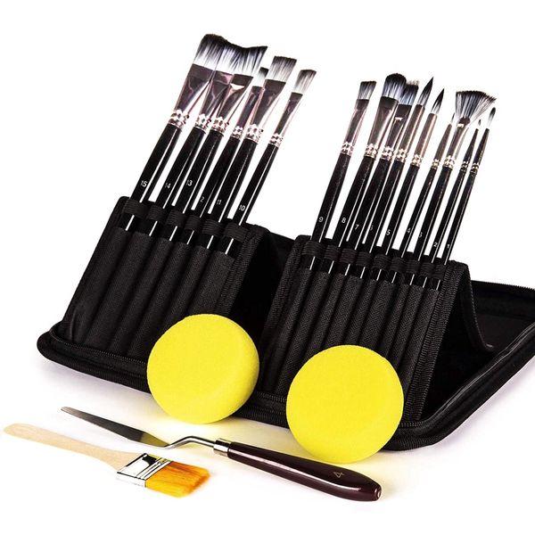 Acrylic Paint Brushes,acrylic Paint Set,different Shaped Oil Brushes,sponge,oil Painting Knife For Children