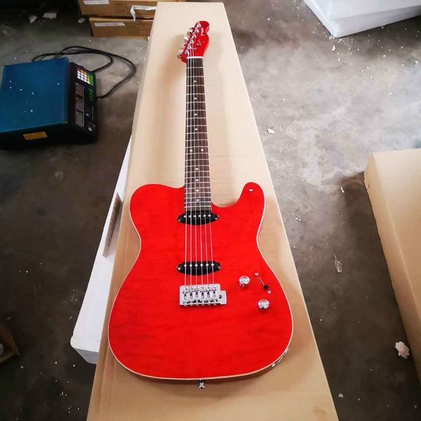 new fdtl-2048 transparent red color solid body with quilted maple veneer chrome hardware tl electric guitar ,ing
new fdtl-2048 transparent red color solid body with quilted maple veneer chrome hardware tl electric guitar ,ing