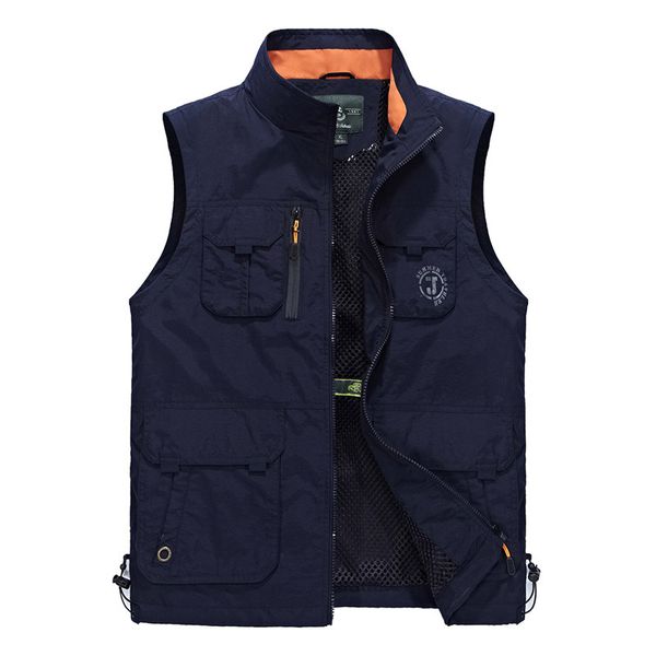 

summer sleeveless men vest multipockets pgrapher vest men fashion breathable waistcoat waterproof vests chalecos para hombre, Black;white