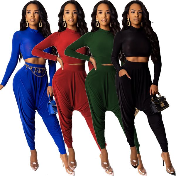 women's two piece sets tracksuit full sleeve crop + harem pants suit casual sporty outfits club sweatsuits, White
women's two piece sets tracksuit full sleeve crop + harem pants suit casual sporty outfits club sweatsuits, White