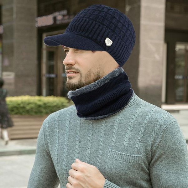 winter knitted hat scarf set for men warm thicken fleece beanie hat scarf set solid knit outdoor ski cap ring 12.6, Blue;gray
winter knitted hat scarf set for men warm thicken fleece beanie hat scarf set solid knit outdoor ski cap ring 12.6, Blue;gray