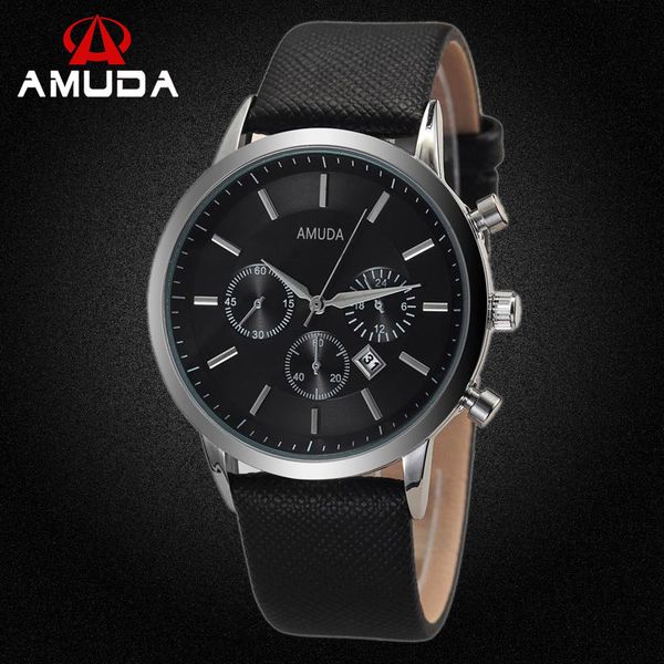 amuda fashion casual auto date leather strap men quartz watches mens casual watch wristwatch, Slivery;brown
amuda fashion casual auto date leather strap men quartz watches mens casual watch wristwatch, Slivery;brown