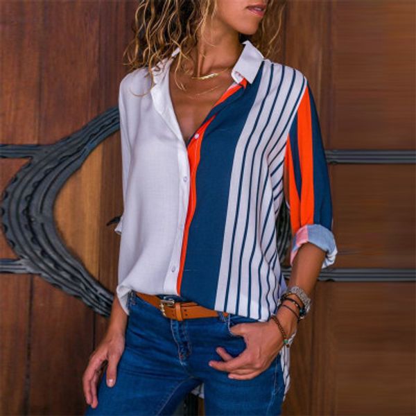 women summer blouses long sleeve turn down collar office shirt chiffon blouse shirt casual plus size s to 3xl, White
women summer blouses long sleeve turn down collar office shirt chiffon blouse shirt casual plus size s to 3xl, White
