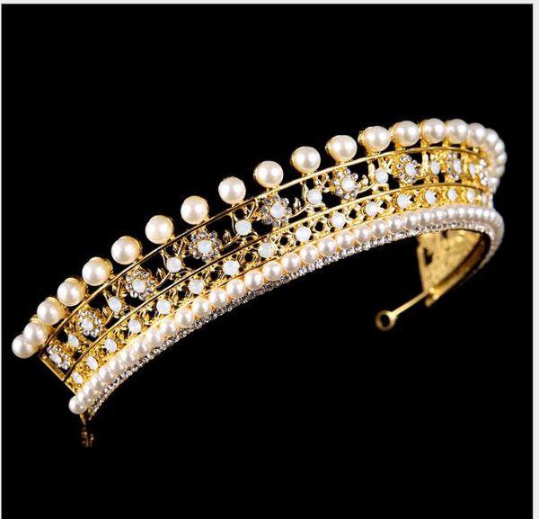 crown alloy inlaid with pearl water drilling jewelry bride crown headdress wedding p jewelry, Slivery;golden
crown alloy inlaid with pearl water drilling jewelry bride crown headdress wedding p jewelry, Slivery;golden