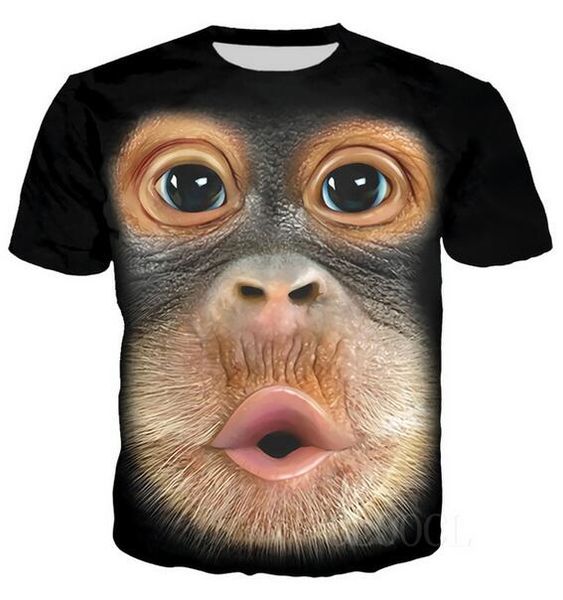 fashion mens/womans summer style gorilla funny 3d print casual shirt plus size xz04, White;black
fashion mens/womans summer style gorilla funny 3d print casual shirt plus size xz04, White;black
