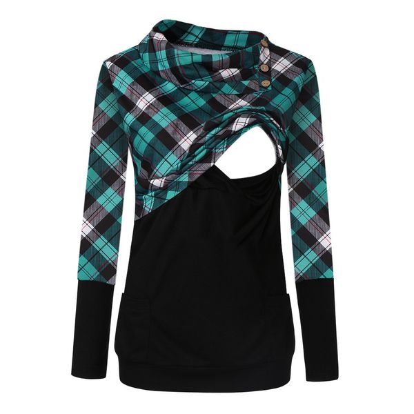 hooded clothes nursing mother long sleeve plaid pullover breastfeeding clothes spring fashion maternity clothes ropa maternal, White
hooded clothes nursing mother long sleeve plaid pullover breastfeeding clothes spring fashion maternity clothes ropa maternal, White