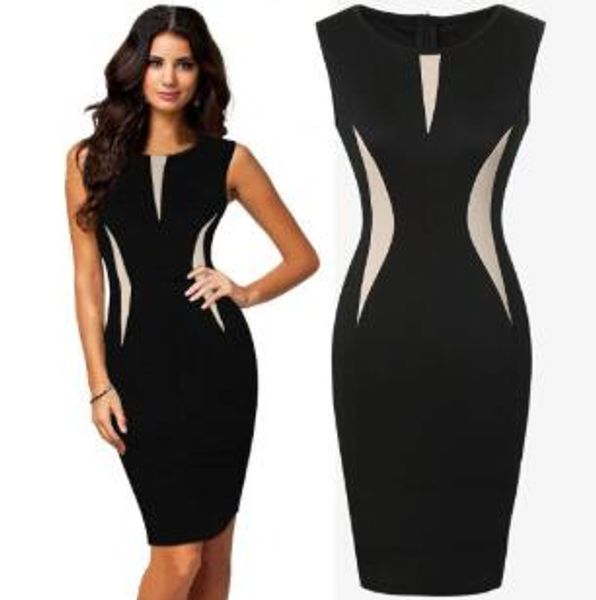 womens party pencil dress business dress patchwork basic dress women sleeveless slim sheath vestidos vest slim bodycon dresses, Black;gray
womens party pencil dress business dress patchwork basic dress women sleeveless slim sheath vestidos vest slim bodycon dresses, Black;gray