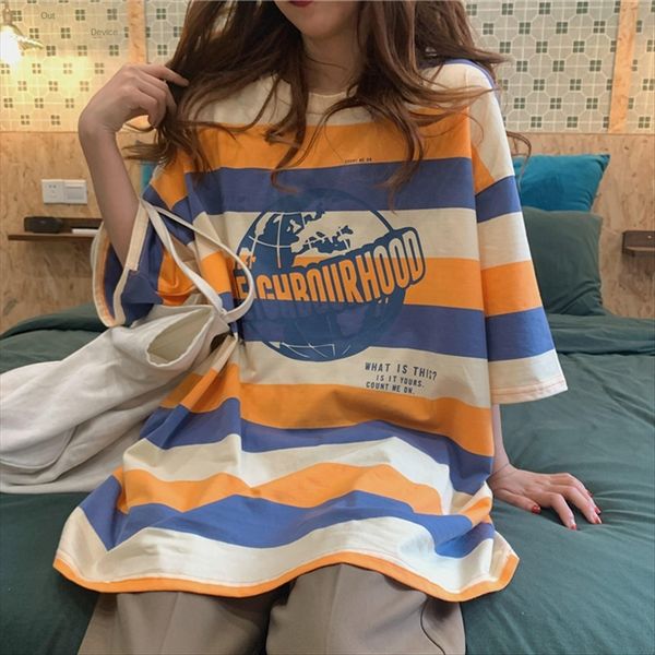 2020 harajuku printed striped loose short-sleeved t-shirt female tiktok 2020 harajuku printed striped loose short-sleeved t-shirt fe, White
2020 harajuku printed striped loose short-sleeved t-shirt female tiktok 2020 harajuku printed striped loose short-sleeved t-shirt fe, White