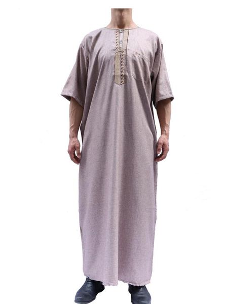 оптовой аравия мужского короткого рукав robe cottonlinen мусульманской thobe, Red 
оптовой аравия мужского короткого рукав robe cottonlinen мусульманской thobe, Red