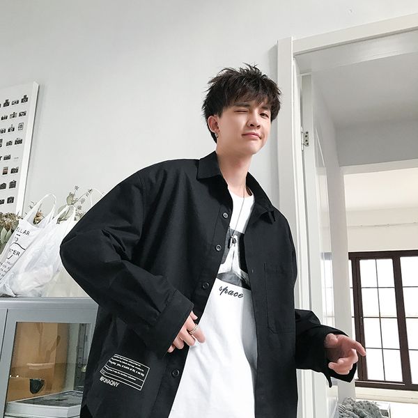 men's casual shirts 2021 spring and autumn youth back printing loose large size long-sleeved shirt fashion black /white/green, White;black
men's casual shirts 2021 spring and autumn youth back printing loose large size long-sleeved shirt fashion black /white/green, White;black