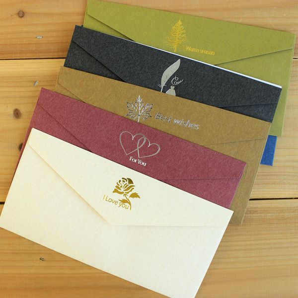 5pcs retro creative gold stamping upscale invitation letter decorative envelope romantic wedding envelope 5th customization
5pcs retro creative gold stamping upscale invitation letter decorative envelope romantic wedding envelope 5th customization
