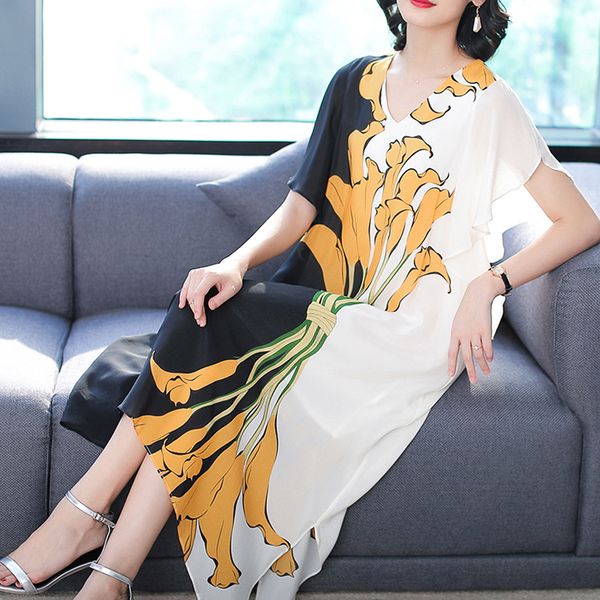 elegant silk chiffon asymmetrical women dress flare short sleeve casual vestidos patchwork vintage floral printed dresses v neck, Black;gray
elegant silk chiffon asymmetrical women dress flare short sleeve casual vestidos patchwork vintage floral printed dresses v neck, Black;gray