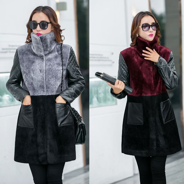women's wool & blends m-5xl woman winter coats 2021 high street fake fur female coat korean lapel collar long sleeve abrigo mujer, Black
women's wool & blends m-5xl woman winter coats 2021 high street fake fur female coat korean lapel collar long sleeve abrigo mujer, Black