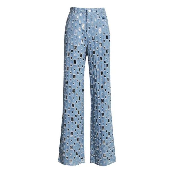 hollow out jeans wide leg pants for women high waist ripped hole autumn denim trousers female fashion clothing 2020 p1252, Blue
hollow out jeans wide leg pants for women high waist ripped hole autumn denim trousers female fashion clothing 2020 p1252, Blue