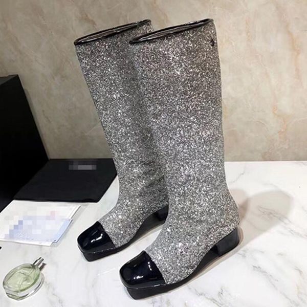 quality women knee boots martin boot low heels 2019 winter fashion high boot thick heel bling sequin girl boots las botas brands, Black
quality women knee boots martin boot low heels 2019 winter fashion high boot thick heel bling sequin girl boots las botas brands, Black