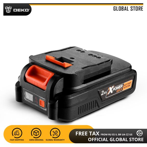 deko 20v max 2000/4000mah lithium ion battery pack for gbd20du2/gbd20du3 cordless drill/screwdriver
deko 20v max 2000/4000mah lithium ion battery pack for gbd20du2/gbd20du3 cordless drill/screwdriver
