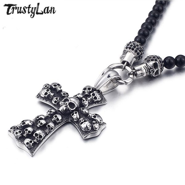 trustylan new punk rock cross skull necklaces pendants for men fashion 316l stainless steel friend jewellery dropshipping, Silver
trustylan new punk rock cross skull necklaces pendants for men fashion 316l stainless steel friend jewellery dropshipping, Silver