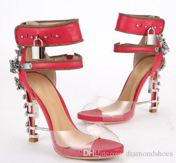 2017 new luxury rhinestone cover nail heel women sandals pvc ankle buckles ladies unique party high heels lock side shoes, Black
2017 new luxury rhinestone cover nail heel women sandals pvc ankle buckles ladies unique party high heels lock side shoes, Black