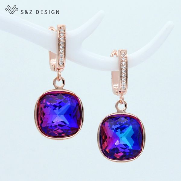 s&z design korean fashion elegant colorful square crystal dangle earrings for women wedding jewelry gift 585 rose gold eardrop, Silver
s&z design korean fashion elegant colorful square crystal dangle earrings for women wedding jewelry gift 585 rose gold eardrop, Silver