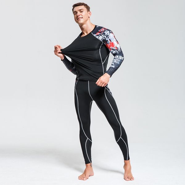 men's sport suit rashguard kit 2 piece tracksuit men crossfit shirts long sleeves men's clothing compression jogging suits, Black;blue
men's sport suit rashguard kit 2 piece tracksuit men crossfit shirts long sleeves men's clothing compression jogging suits, Black;blue