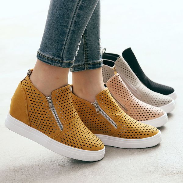women's wedge sneaker vulcanize shoes zip leopard increase within zapatos de mujer new fashion for girl mx200324, Black
women's wedge sneaker vulcanize shoes zip leopard increase within zapatos de mujer new fashion for girl mx200324, Black