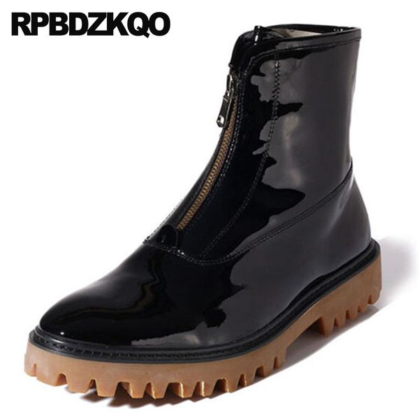2018 full grain leather autumn black ankle mens patent boots shoes zipper genuine real sole platform thick soled
2018 full grain leather autumn black ankle mens patent boots shoes zipper genuine real sole platform thick soled