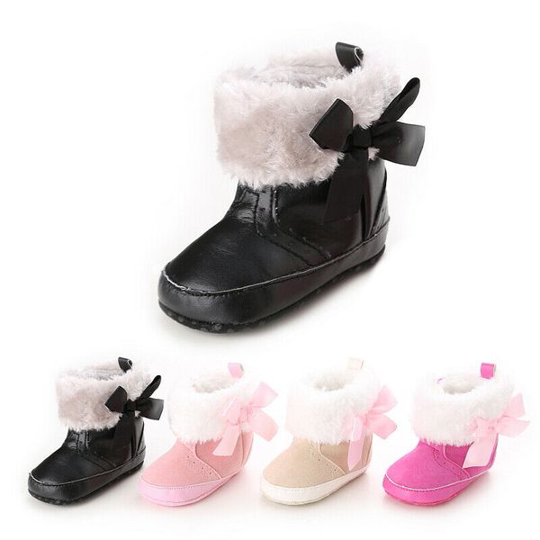 0-18months newborn baby girl fur snow boots soft sole crib shoes, Black;grey 
0-18months newborn baby girl fur snow boots soft sole crib shoes, Black;grey