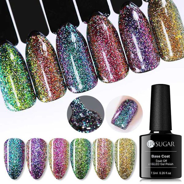 ur sugar 7.5ml chameleon gel polish holographic starry glitter nail varnishes soak off uv led gel nails polish lacquer, Red;pink
ur sugar 7.5ml chameleon gel polish holographic starry glitter nail varnishes soak off uv led gel nails polish lacquer, Red;pink