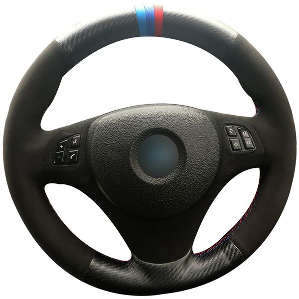 carbon fiber leather black suede car steering wheel cover for e90 320i 325i 330i 335i e87 120i 130i 120d
carbon fiber leather black suede car steering wheel cover for e90 320i 325i 330i 335i e87 120i 130i 120d