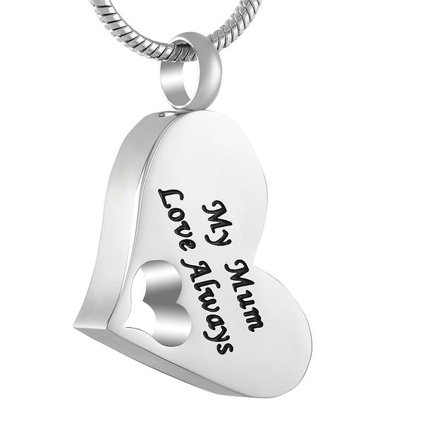 z8528 my mum dad love always stainless steel cremation jewelry keepsake memorial urn necklace for human ashes, Silver
z8528 my mum dad love always stainless steel cremation jewelry keepsake memorial urn necklace for human ashes, Silver