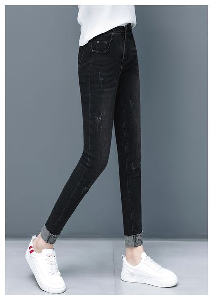 black the spring and autumn period and the new high waist joker casual pants pants of cultivate one's morality show thin a pencil, Blue
black the spring and autumn period and the new high waist joker casual pants pants of cultivate one's morality show thin a pencil, Blue