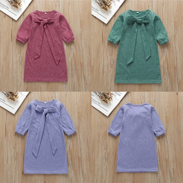3 colors autumn baby girls dresses casual round-necked long-sleeved bow dress princess skirt kids designer clothes girls wholesale jy730, Red;yellow
3 colors autumn baby girls dresses casual round-necked long-sleeved bow dress princess skirt kids designer clothes girls wholesale jy730, Red;yellow