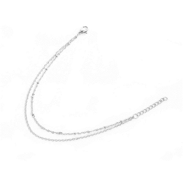 fashion stainless steel double layer bracelets silver trendy jewelry for women girls friends gifts 19cm(7 4/8") long, 1 piece, Black
fashion stainless steel double layer bracelets silver trendy jewelry for women girls friends gifts 19cm(7 4/8") long, 1 piece, Black