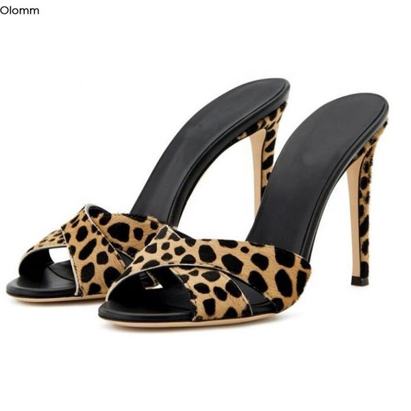 olomm 2020 new handmade women slippers stiletto heel slippers pointed toe leopard party dress shoes women us plus size 4-13, Black
olomm 2020 new handmade women slippers stiletto heel slippers pointed toe leopard party dress shoes women us plus size 4-13, Black