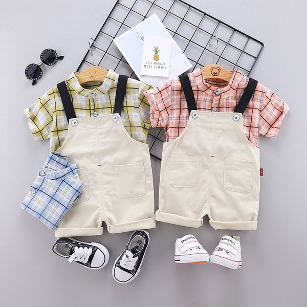 2020 summer children baby boys clothes plaid shirt+overalls 2pcs outfits suit casual kids tracksuit toddler boys clothing sets, White
2020 summer children baby boys clothes plaid shirt+overalls 2pcs outfits suit casual kids tracksuit toddler boys clothing sets, White