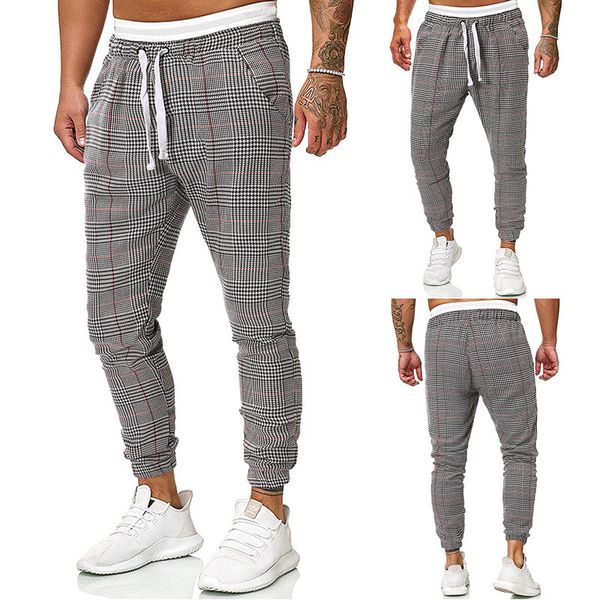 2019 casual pants european size autumn and winter new style men's fashion lattice string belt casual pants, Black
2019 casual pants european size autumn and winter new style men's fashion lattice string belt casual pants, Black