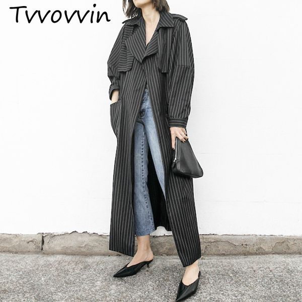 tvvovvin 2019 new spring autumn lapel long sleeve striped pockets spliced big size long windbreaker women trench fashion c736, Tan;black
tvvovvin 2019 new spring autumn lapel long sleeve striped pockets spliced big size long windbreaker women trench fashion c736, Tan;black