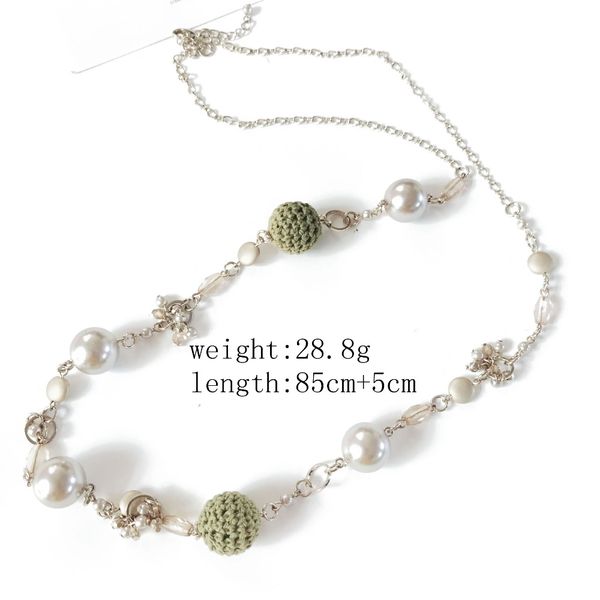 long pendang ball pearl hand making necklace, Silver
long pendang ball pearl hand making necklace, Silver