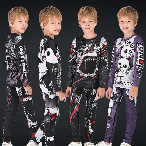 100-150cm tall kids boxing training set rashguard compression jersey+pants jujitsulong sleeve tights trousers boy sportsuits, Black;blue
100-150cm tall kids boxing training set rashguard compression jersey+pants jujitsulong sleeve tights trousers boy sportsuits, Black;blue