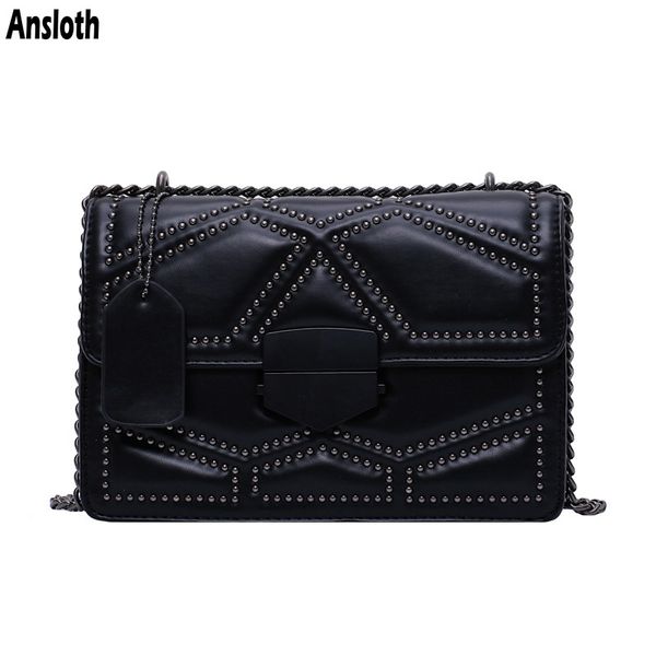 ansloth fashion rivet square bags for ladies chain shoulder bags women rock female crossbody mini handbags hps836
ansloth fashion rivet square bags for ladies chain shoulder bags women rock female crossbody mini handbags hps836
