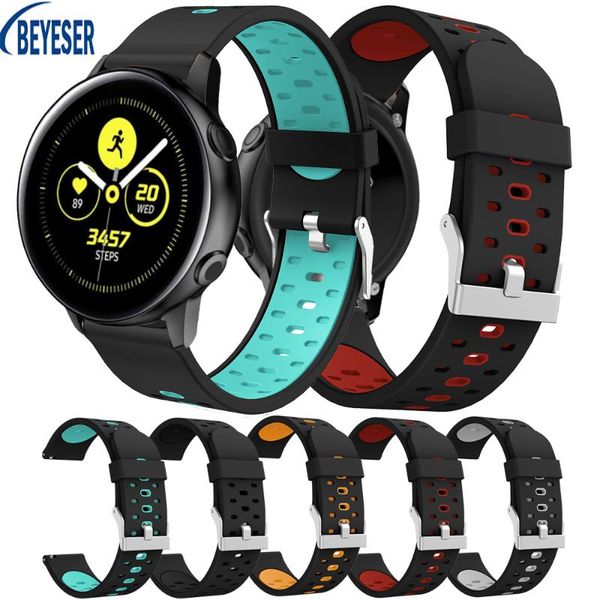20mm two-color silicone watch band strap for samsung galaxy watch active 42mm watchband with buckle replacement sport bracelet, Black;brown
20mm two-color silicone watch band strap for samsung galaxy watch active 42mm watchband with buckle replacement sport bracelet, Black;brown